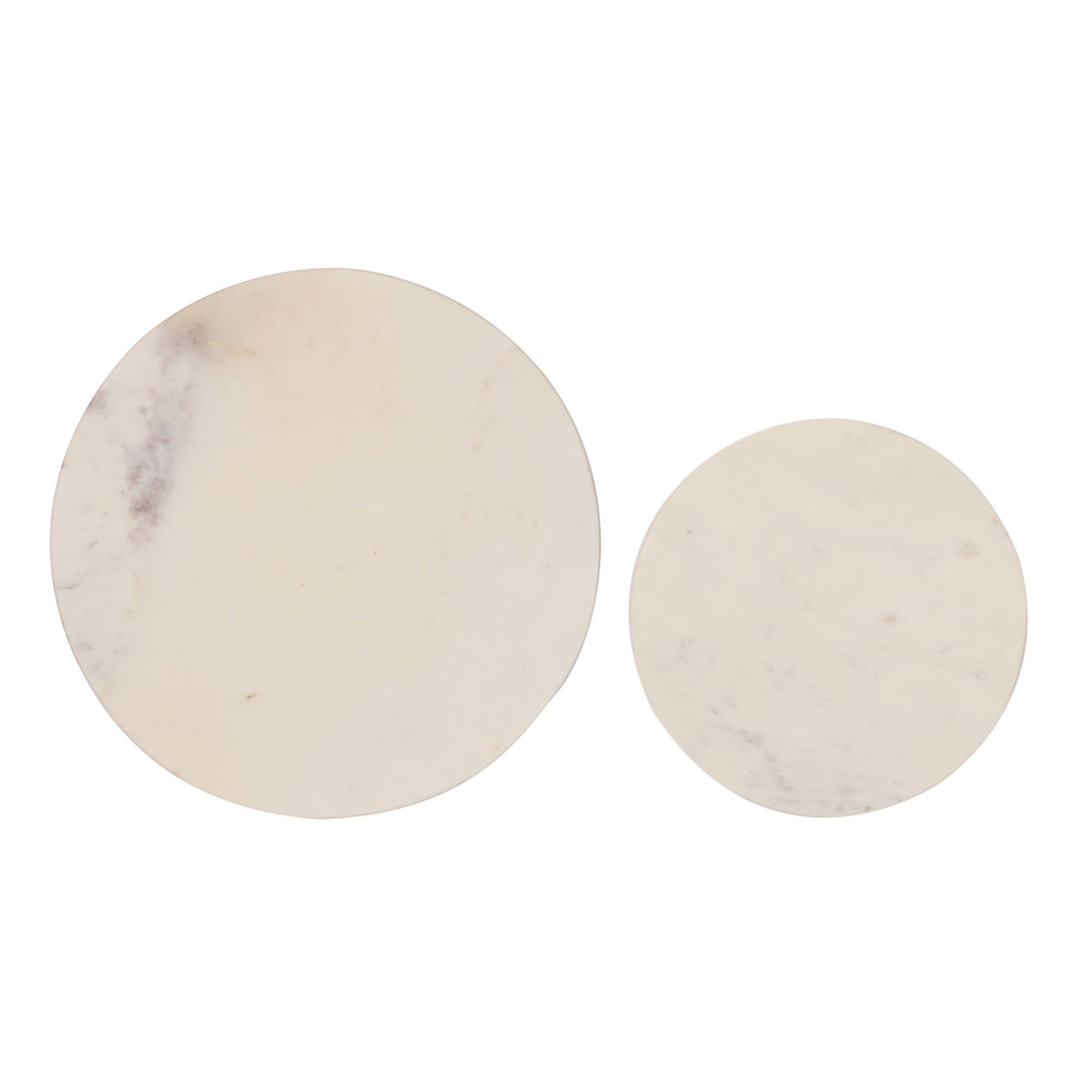 Round White Marble Cutting Board